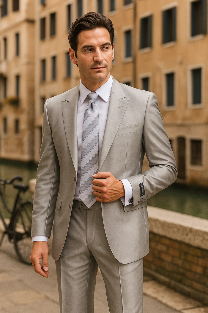 mens-2-button-peak-lapel-shiny-sharkskin-suit-in-silver