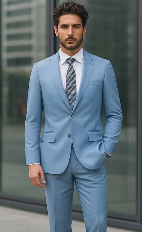 Mens Blazer Classic Fit Sport Coat Two Buttons Lightweight Suit Jacket Iceberg Green USA Men's Outlet