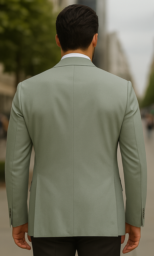 Mens Blazer Classic Fit Sport Coat Two Buttons Lightweight Suit Jacket Iceberg Green USA Men's Outlet