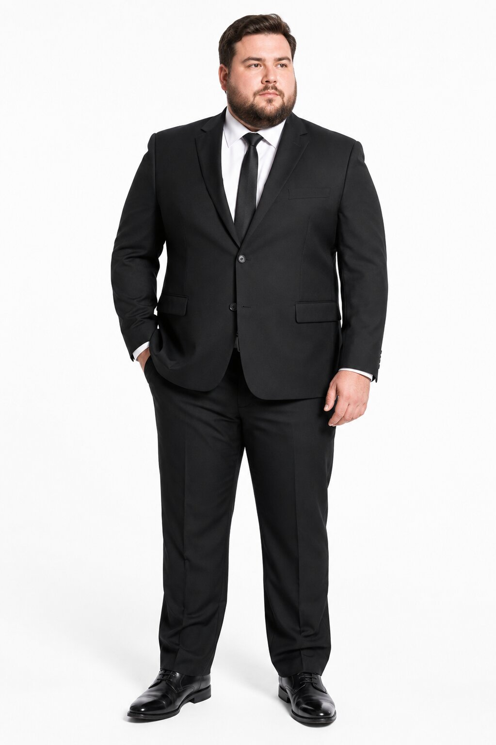 Renoir Classic Fit Wool Suit with Optional Vest - Men's Black