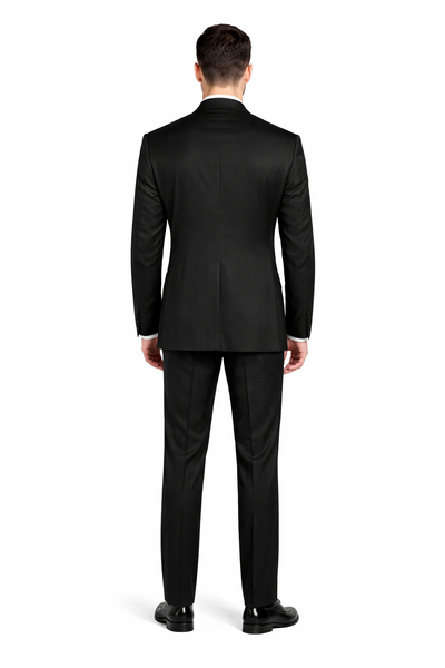 Men’s Mandarin Banded Tuxedo in Classic Black