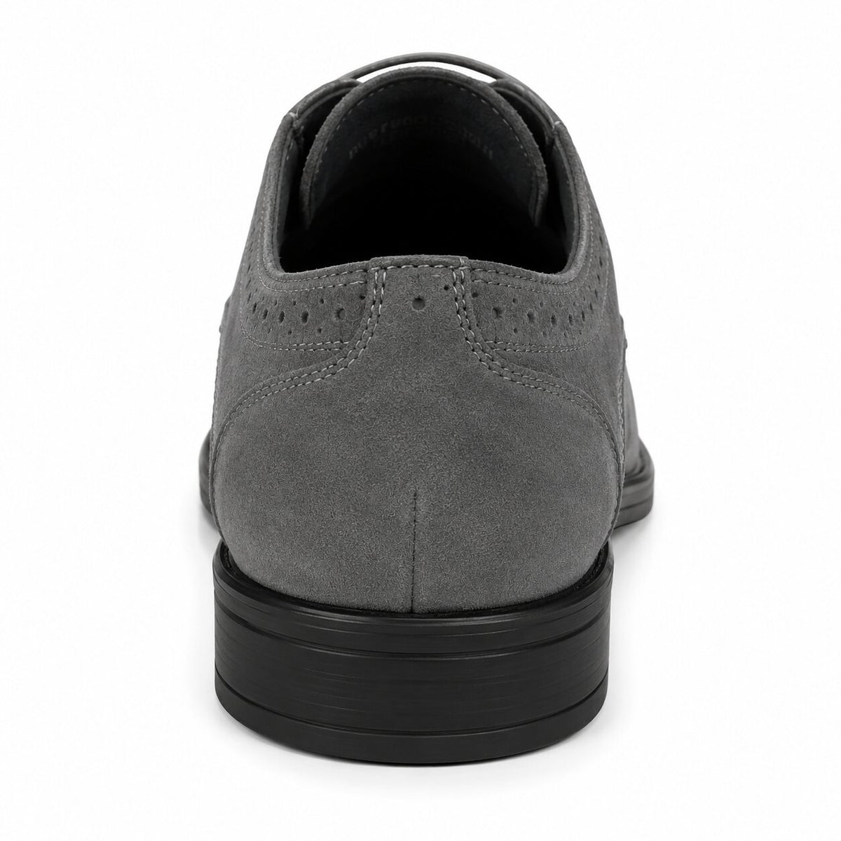 Polished Product Title: Bravo Men's Grey Vegan Suede Wingtip Dress Shoe for Weddings & Proms