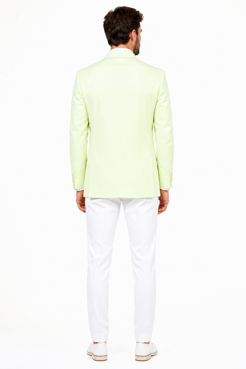 Tazio Men's Summer Blazer - Slim Fit Linen Style - Mint Green
