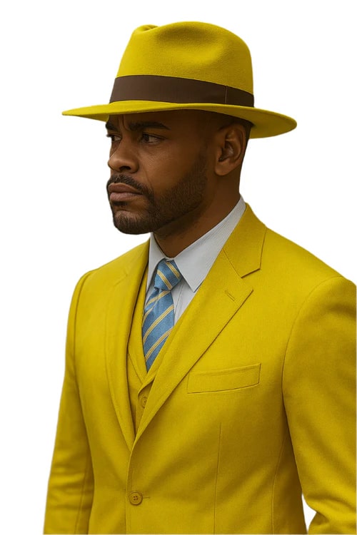 Yellow Zoot Suits - Mens Fashion Golish Yellow 1920s Vintage Look by USA Men's Outlet