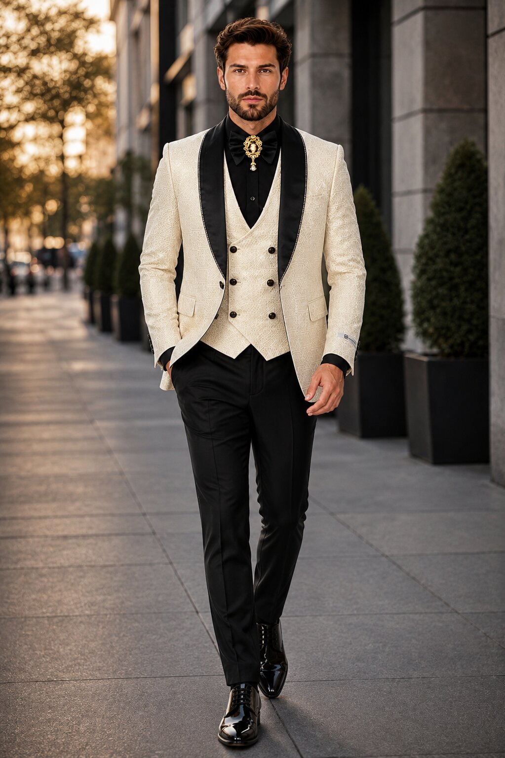 Ivory Tuxedo - Cream Wedding Suit - Off White Groom Suit by PROMTUXEDO