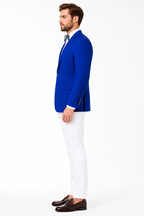 Mens Linen Blazer - Navy Linen Sport Coat - Summer Blazer mensusain