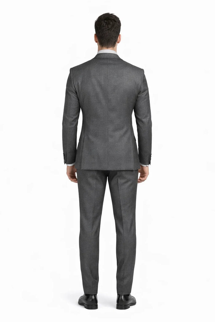Men's Summer Suit with Double Breasted Charcoal Grey Vest