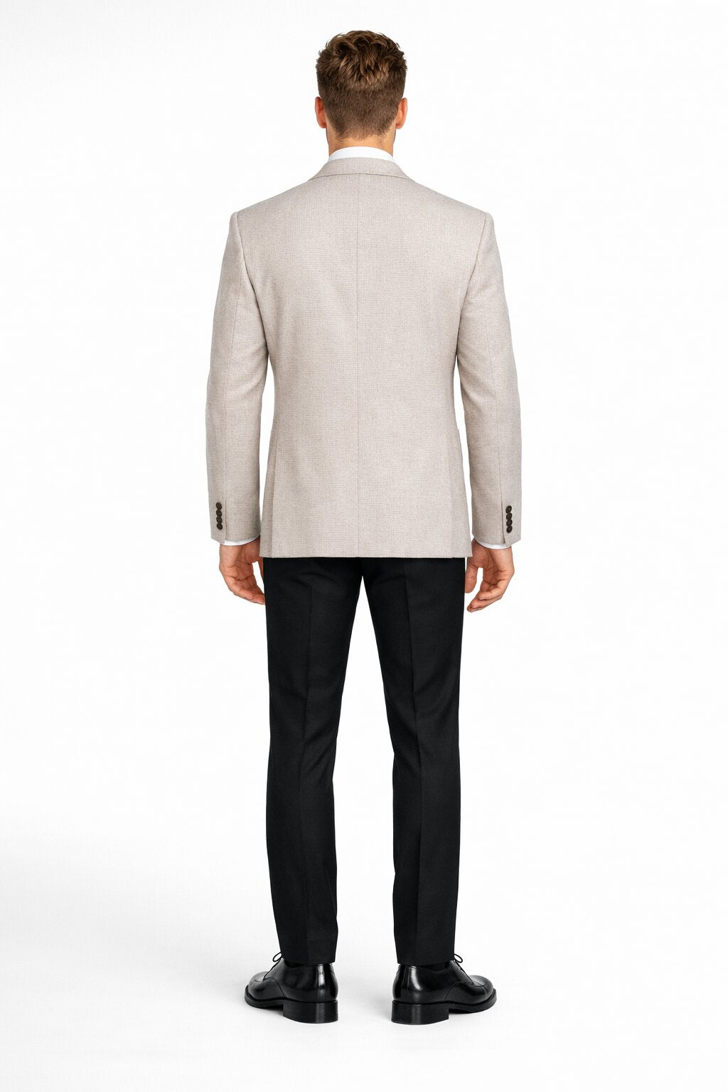 Renoir Linen & Cotton Tan Houndstooth Blazer: Classic Summer Sport Coat