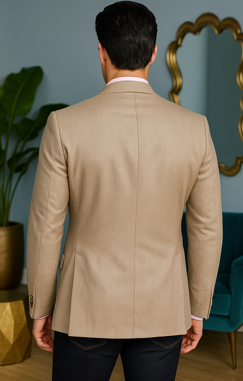 Mens Tan Sport Coat - Beige Color Blazer - Summer Jacket by USA Men's Outlet