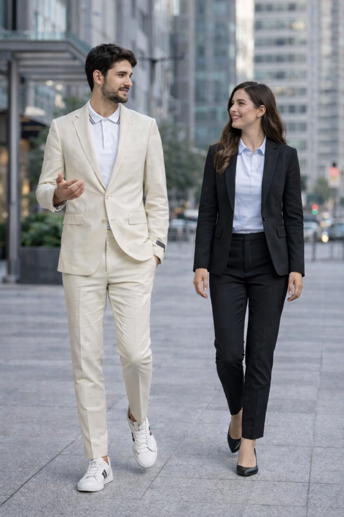 Men's Ivory Linen Suit for Summer Weddings