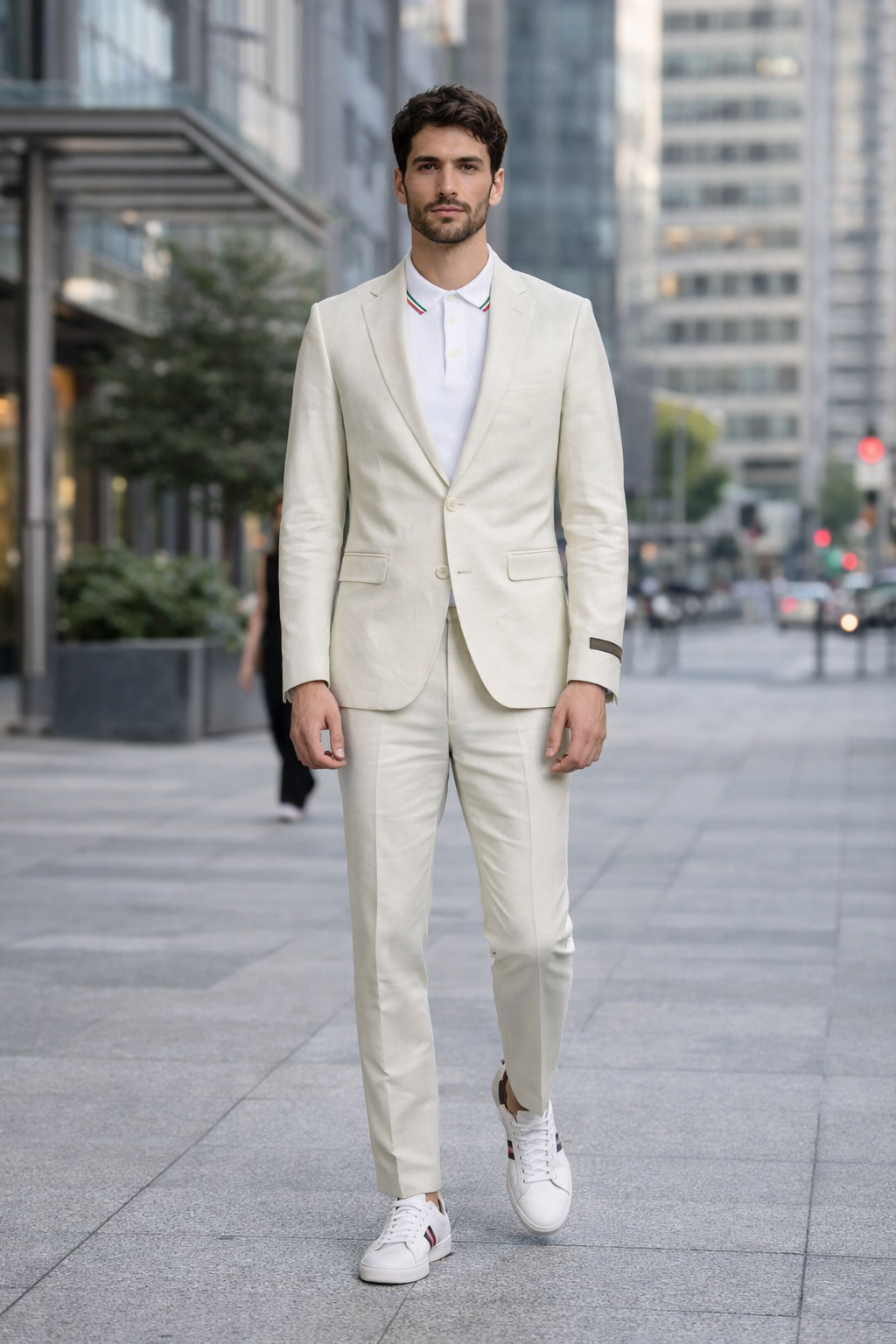Men's Ivory Linen Suit for Summer Weddings
