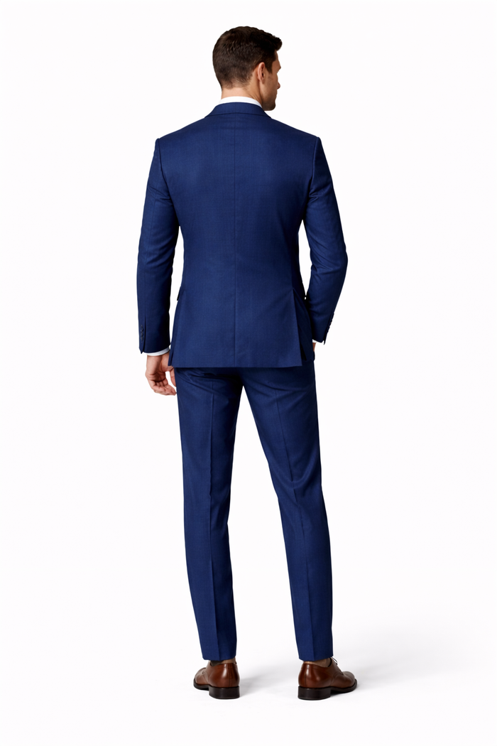 Men's Navy Linen Suit for Summer Weddings