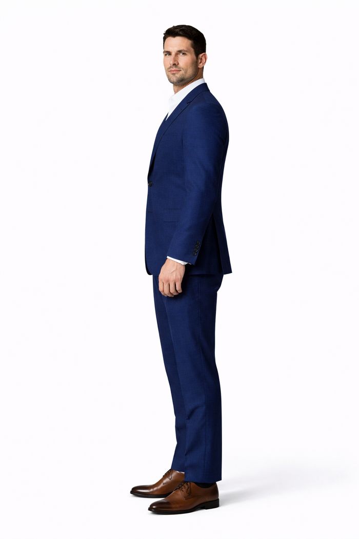 Men's Navy Linen Suit for Summer Weddings