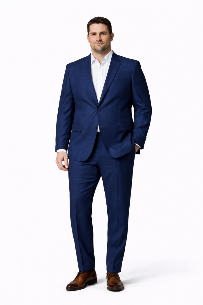 Men's Navy Linen Suit for Summer Weddings