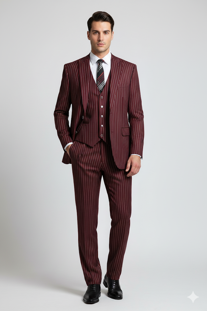 Mens Classic Vested Shiny Sharkskin Blue Suit by Vinci