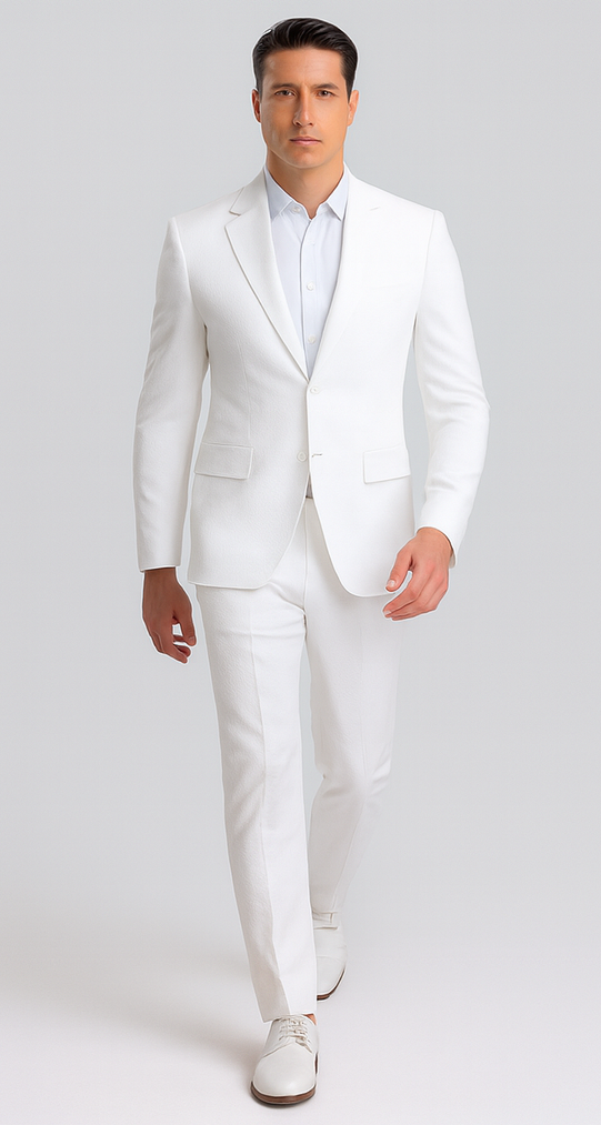 Mens Vested Summer Seersucker Suit by Alberto Nardoni