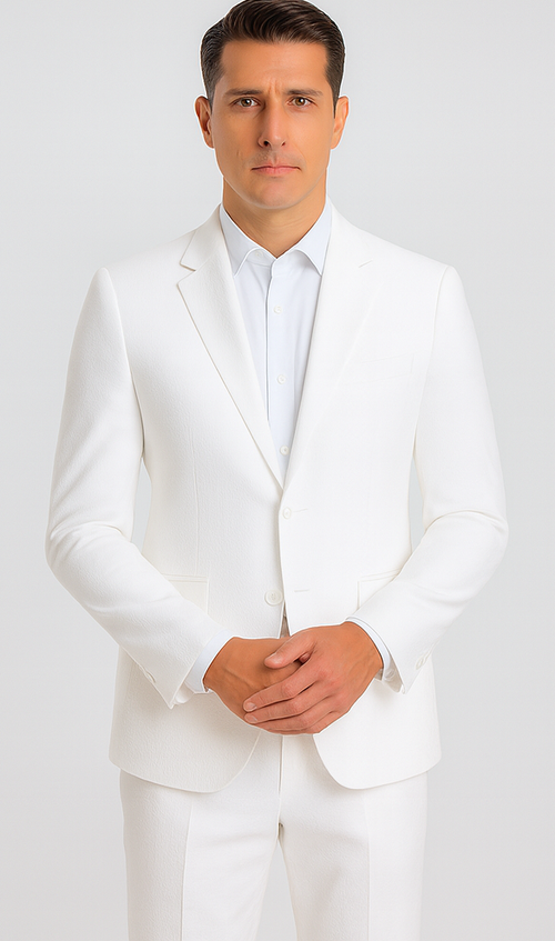 Mens Vested Summer Seersucker Suit by Alberto Nardoni