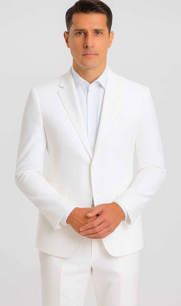 Mens Vested Summer Seersucker Suit by Alberto Nardoni