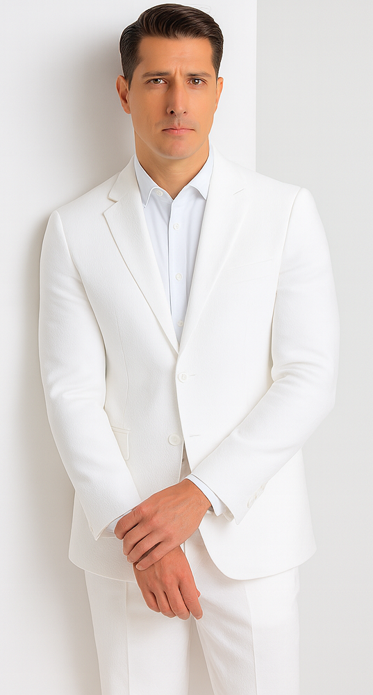 Mens Vested Summer Seersucker Suit by Alberto Nardoni