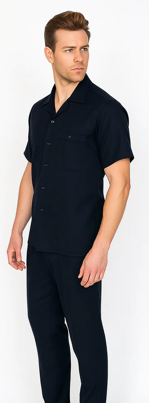 Mens Walking Suit in Color Brown Leisure Suit Casual Matching Shirt and Pants $99 by Zacchi