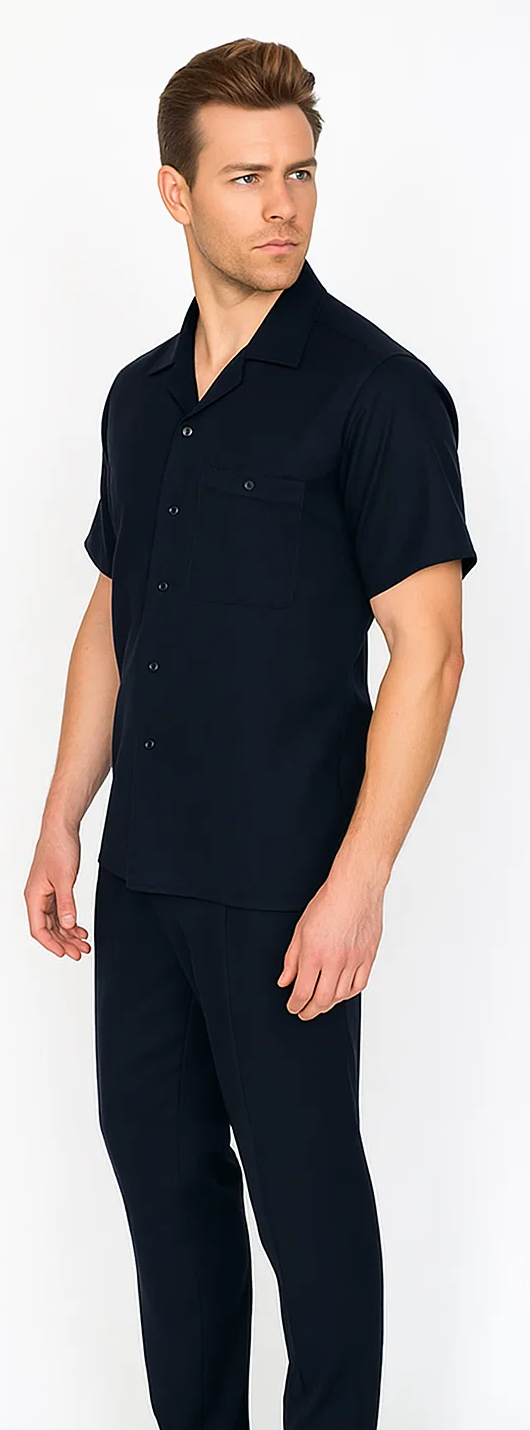 Mens Walking Suit in Color Brown Leisure Suit Casual Matching Shirt and Pants $99 by Zacchi