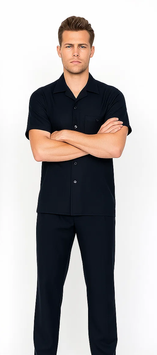 Mens Walking Suit in Color Brown Leisure Suit Casual Matching Shirt and Pants $99 by Zacchi