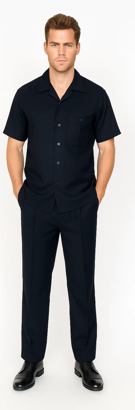 Mens Walking Suit in Color Brown Leisure Suit Casual Matching Shirt and Pants $99 by Zacchi