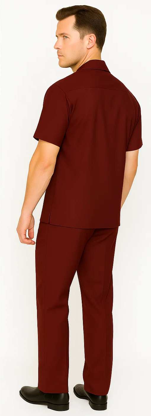 Mens Walking Suit in Color Caramel Leisure Suit Casual Matching Shirt and Pants $99 by Zacchi