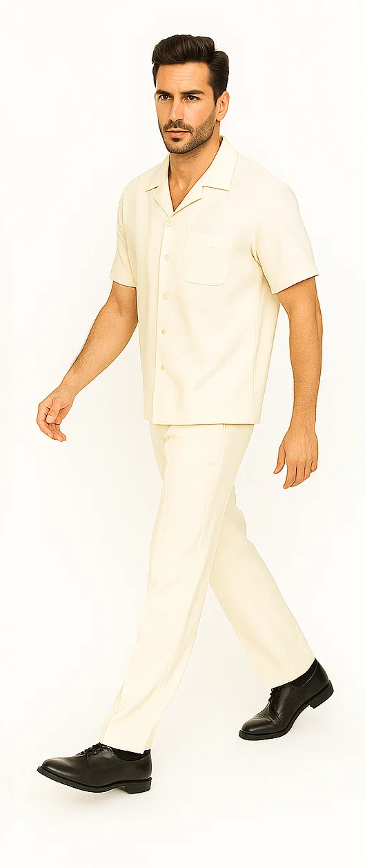 Mens Walking Suit in Color Hunter Green Leisure Suit Casual Matching Shirt and Pants $99 by zacchi
