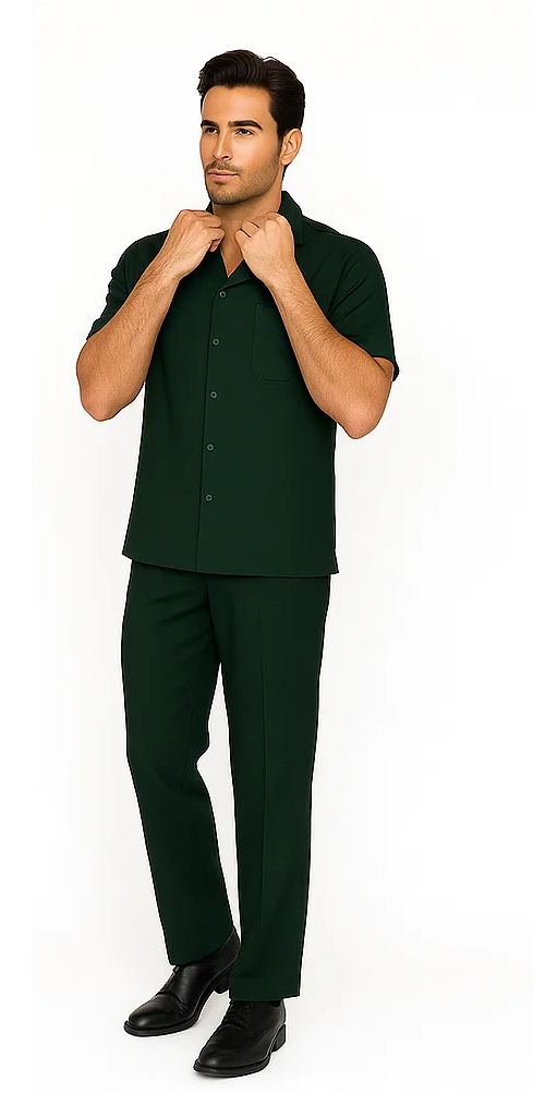 Mens Walking Suit in Color Lavender Leisure Suit Casual Matching Shirt and Pants $99 by Zacchi