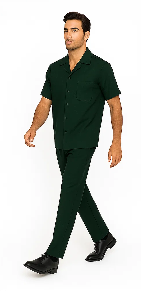 Mens Walking Suit in Color Lavender Leisure Suit Casual Matching Shirt and Pants $99 by Zacchi