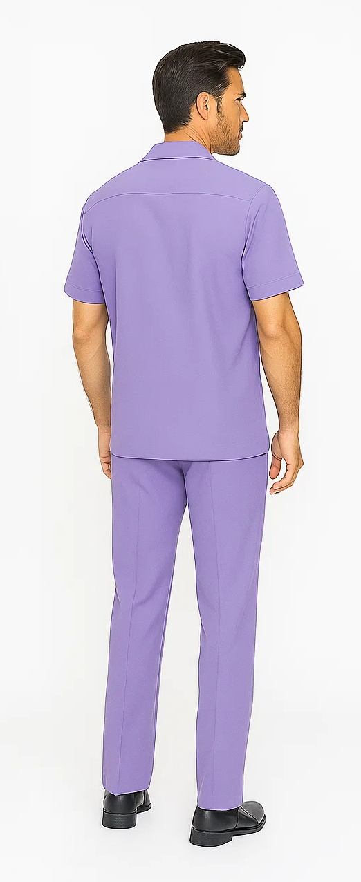 Mens Walking Suit in Color Melon Leisure Suit Casual Matching Shirt and Pants $99 by zacchi