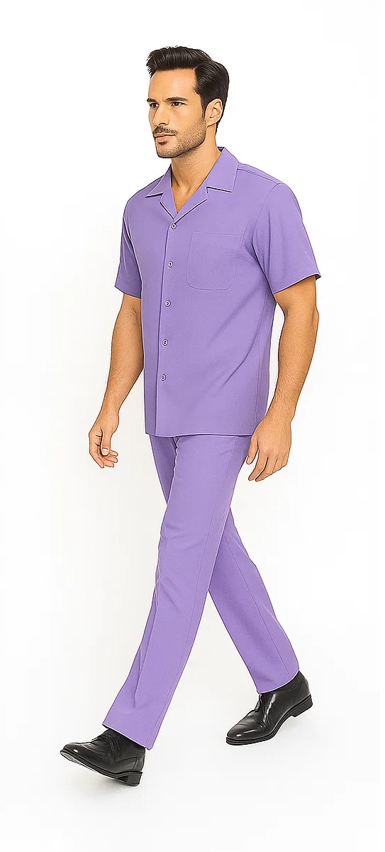Mens Walking Suit in Color Melon Leisure Suit Casual Matching Shirt and Pants $99 by zacchi