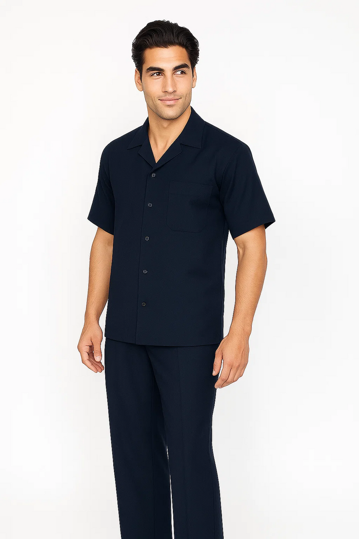 Mens Walking Suit in Color Olive Leisure Suit Casual Matching Shirt and Pants $99 by Zacchi
