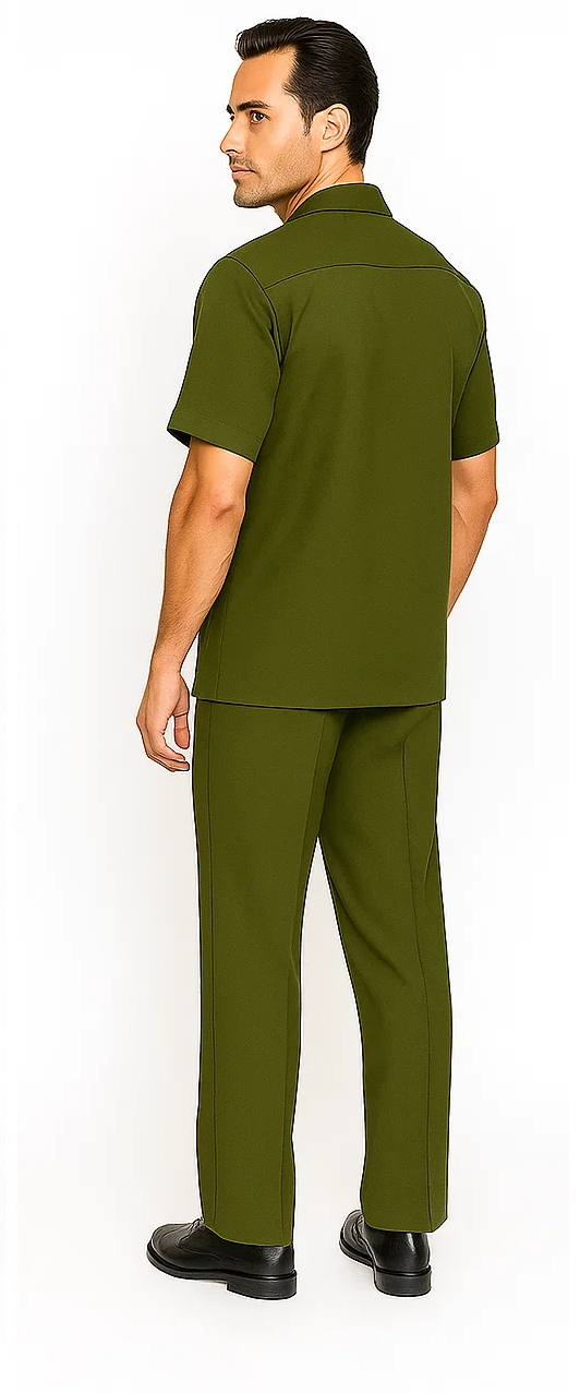 Mens Walking Suit in Color Powder Blue Leisure Suit Casual Matching Shirt and Pants $99 by Zacchi
