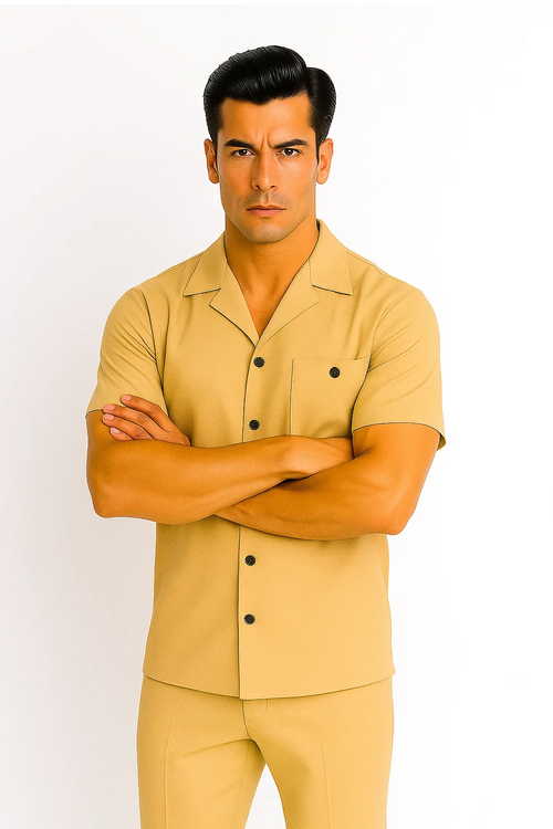 Mens Walking Suit in Color White Leisure Suit Casual Matching Shirt and Pants $99 by Zacchi