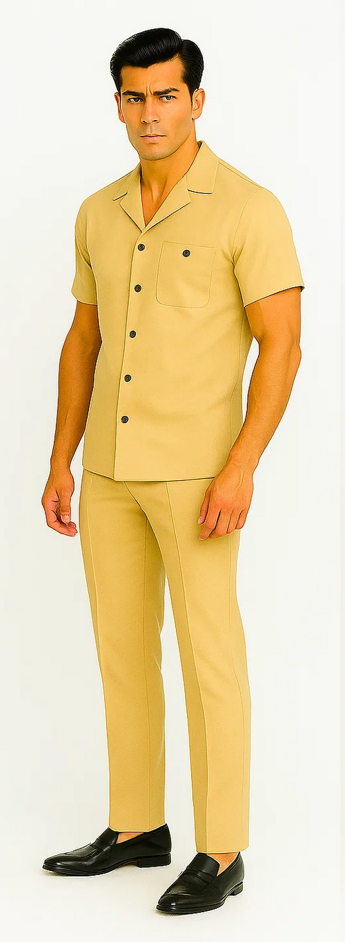 Mens Walking Suit in Color White Leisure Suit Casual Matching Shirt and Pants $99 by Zacchi