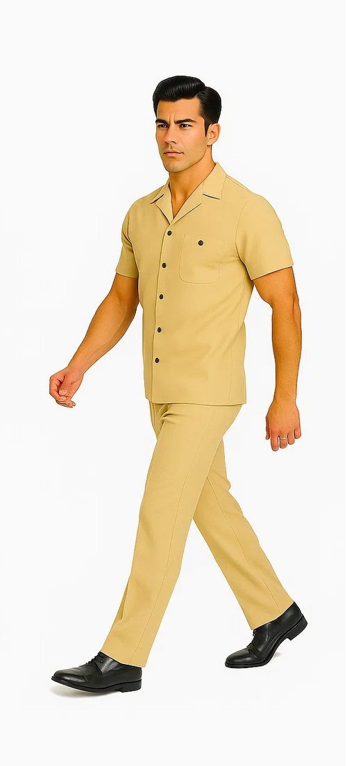 Mens Walking Suit in Color White Leisure Suit Casual Matching Shirt and Pants $99 by Zacchi
