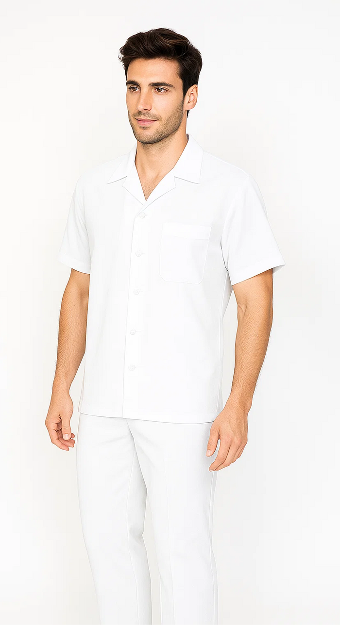 Mens Walking Suit in Color Papaya Leisure Suit Casual Matching Shirt and Pants $99 by zacchi