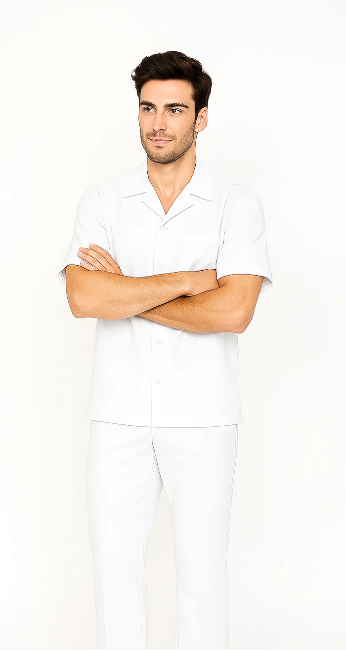 Mens Walking Suit in Color Papaya Leisure Suit Casual Matching Shirt and Pants $99 by zacchi