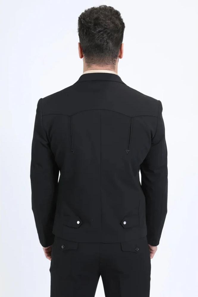 Men's Western Sport Suit - Black by USA Men's Outlet