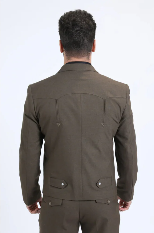 Men's Western Sport Suit - Brown by USA Men's Outlet