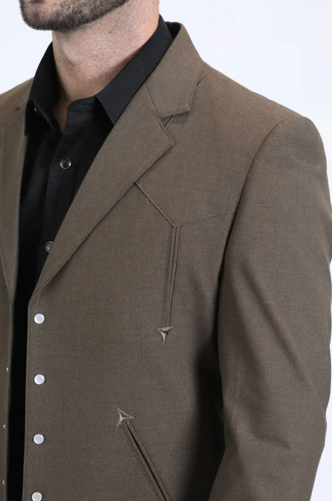 Men's Western Sport Suit - Brown by USA Men's Outlet