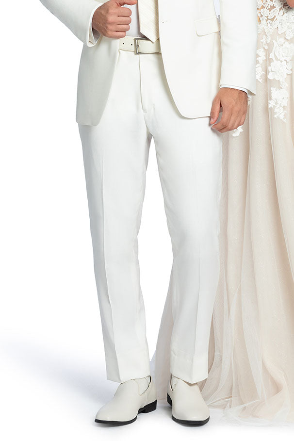 Monte White Plain Front Pants Couture 1910