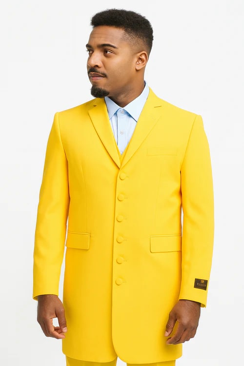 Yellow Zoot Suit - Mens Fashion Golish Yellow 1920s Vintage Look by USA Men's Outlet