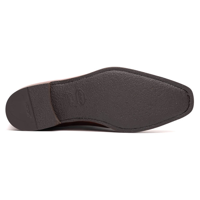 Zelli Meo Hand Burnished Calfskin Penny Loafers in Cognac