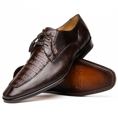 Genuine Caiman & Lizard Brown Shoe