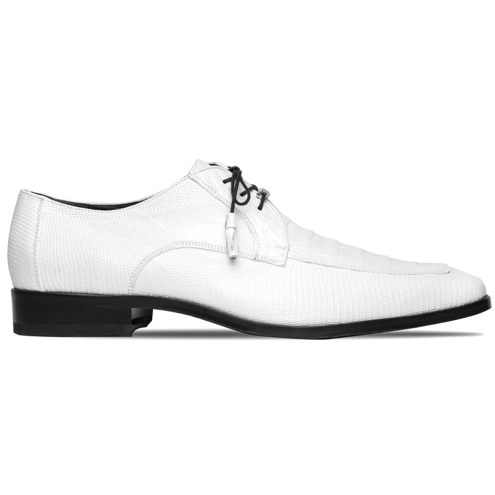 Genuine Caiman & Lizard White Shoe – SuitUSA