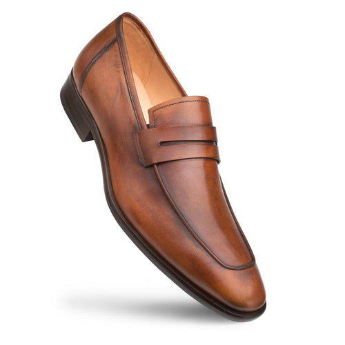 Mezlan Calfskin Penny Loafers Cognac (E20243)