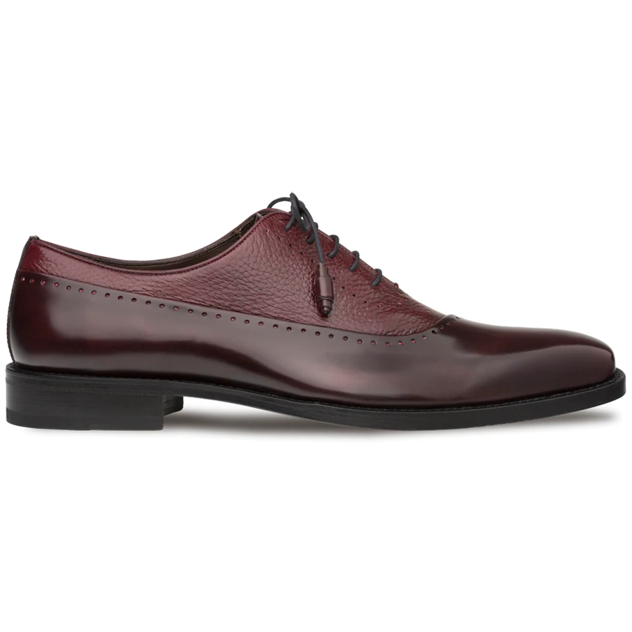 Mezlan Postdam Deerskin Calfskin Shoes Burgundy (16409) – SuitUSA